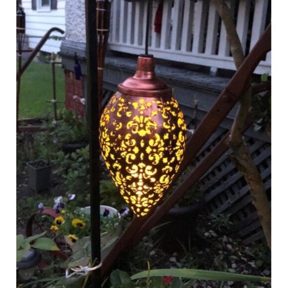 Hanging Solar Lights, Solar Lantern LED Moroccan Garden Lights - Picture 1 of 2